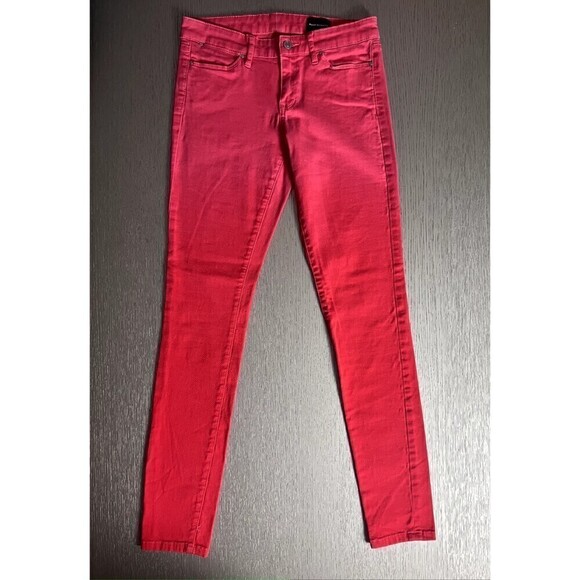 Club Monaco Red Skinny Jeans Women's Size 4 Inseam 29" Stylish Denim - Picture 1 of 7